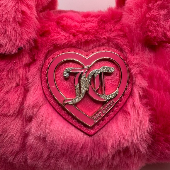NWT Juicy Couture Pink Fuzzy Crossbody - Picture 10 of 11